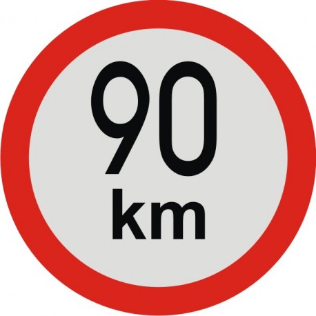 samolepka rychlost 90km