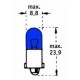 žárovka 12V 2W modra BA9s