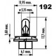 žárovka s paticí 12V 2W BX8,4d