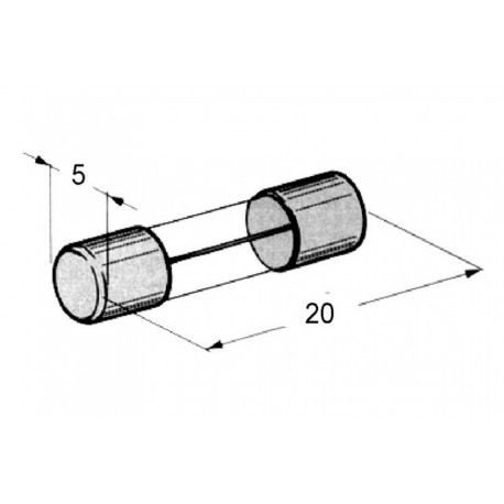 pojistka sklo 10A malá , 5 x 20 mm